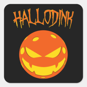 Adesivo Quadrado Hallodink - Halloween de Pickleball