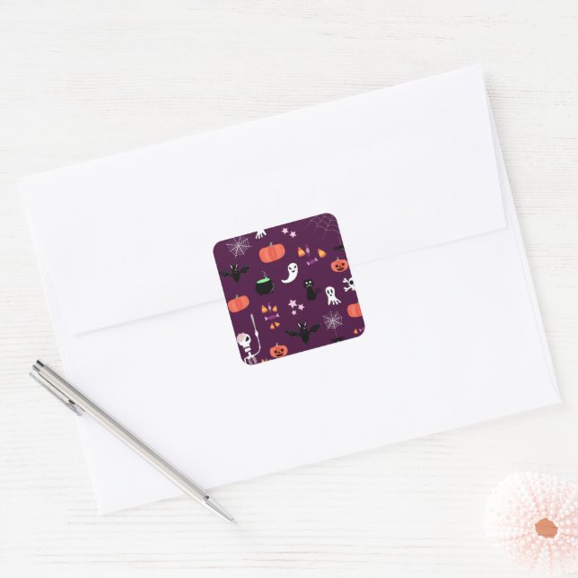 Adesivo Quadrado Halloween (Envelope)