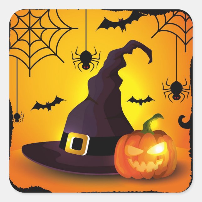 Adesivo Quadrado Halloween (Frente)
