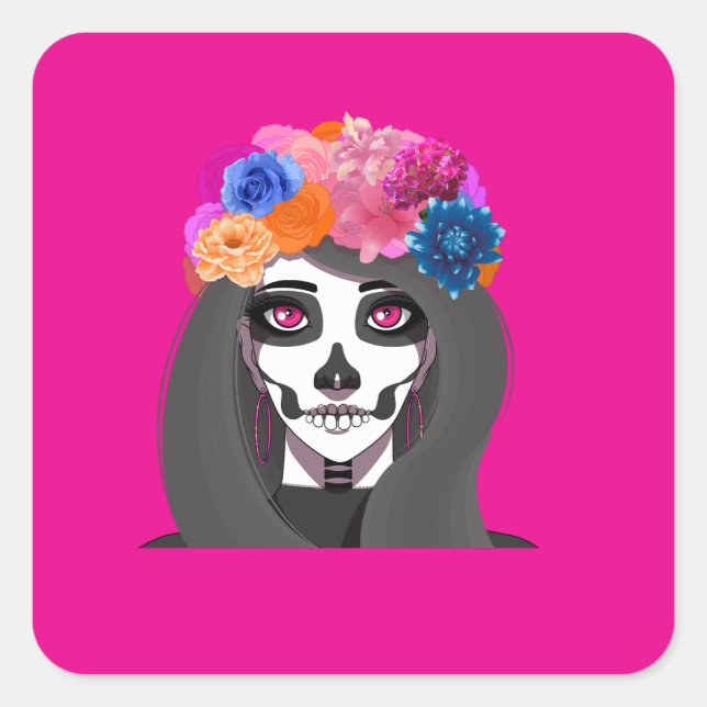 Adesivo Quadrado Halloween  (Frente)