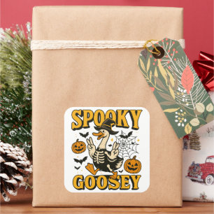 Adesivo Quadrado Halloween Assustadoramente Divertido Para Menino M