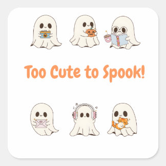 Adesivo Quadrado Halloween cute stickers