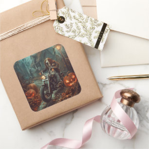 Adesivo Quadrado Halloween do Halloween do Hound Ancando no Basset