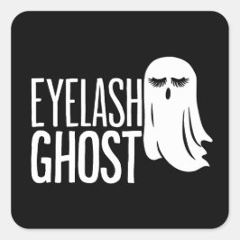 Adesivo Quadrado Halloween Eyelash Ghost