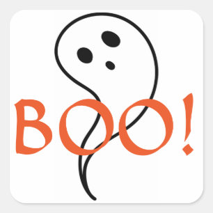 Adesivo Quadrado Halloween Ghost