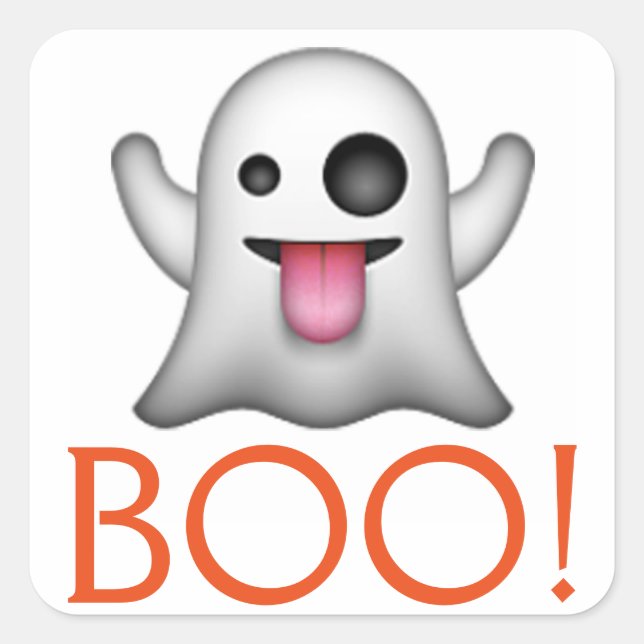 Adesivo Quadrado Halloween Ghost (Frente)