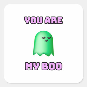 Adesivo Quadrado Halloween Ghost - Você É Meu Boo