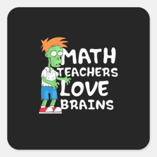 Adesivo Quadrado Halloween Math Teacher Love