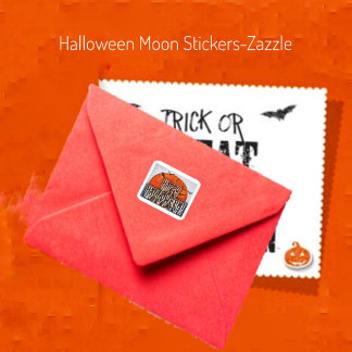 Adesivo Quadrado Halloween Moon-PG