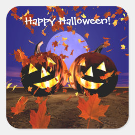 Adesivo Quadrado Halloween Pumpkins Brincando
