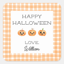 Adesivo Quadrado Halloween School Party Gift Treat Tag Label