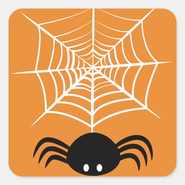 Adesivo Quadrado Halloween Spider Web (Frente)