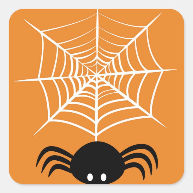 Adesivo Quadrado Halloween Spider Web (Frente)