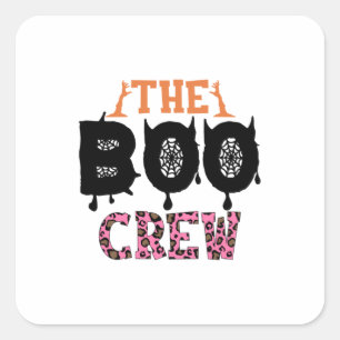 Adesivo Quadrado Halloween The Boo Crews