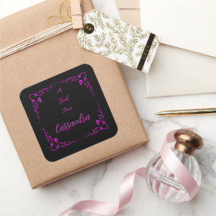Adesivo Quadrado Halloween Veneno Roxo Personalizado