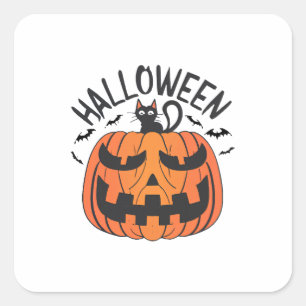Adesivo Quadrado Halloween Vintage 