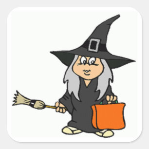 ADESIVO QUADRADO HALLOWEEN WITCH