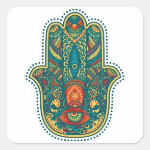 Adesivo Quadrado Hamsa