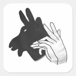 Adesivo Quadrado Hand Silhouette Billy Goat