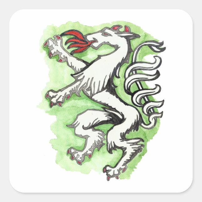 Adesivo Quadrado Handgezeichneter Österreich Steiermark Panther (Frente)
