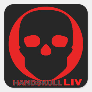 Adesivo Quadrado HANDSKULL Liv - pegatina