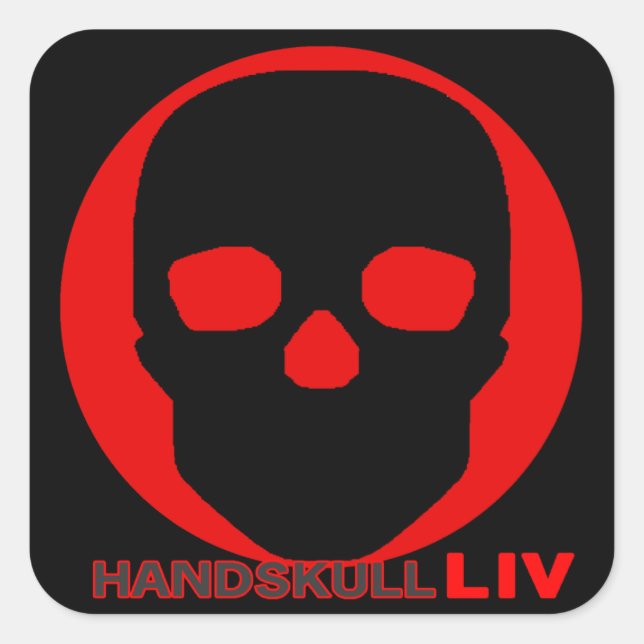 Adesivo Quadrado HANDSKULL Liv - pegatina (Frente)