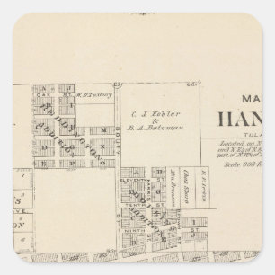 Adesivo Quadrado Hanford, Tulare County