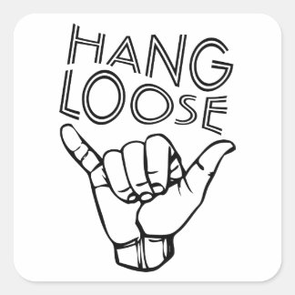 Adesivo Quadrado Hang Loose