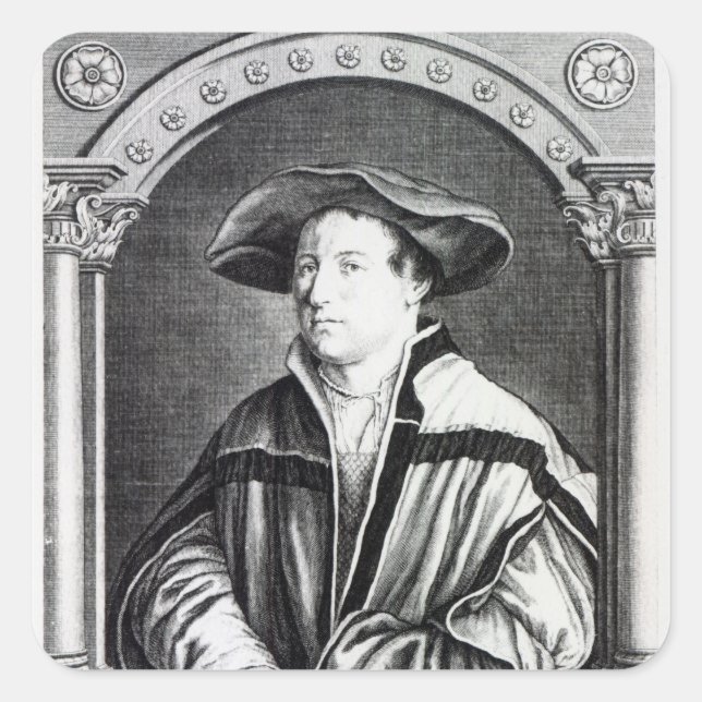 Adesivo Quadrado Hans Holbein, o Younger (Frente)