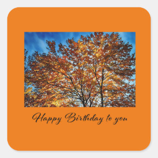 Adesivo Quadrado Happy Birthday To You Sticker