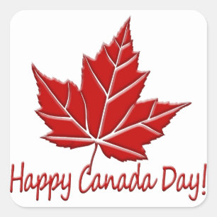 Adesivo Quadrado Happy Canada Day Stickers Personalizados Gift do C