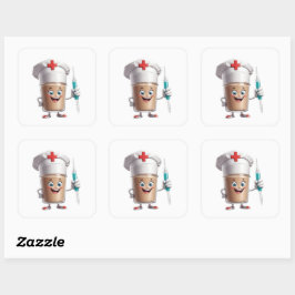 Adesivo Quadrado Happy Chef Stickers