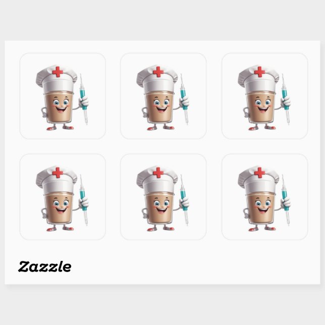 Adesivo Quadrado Happy Chef Stickers (Folha)