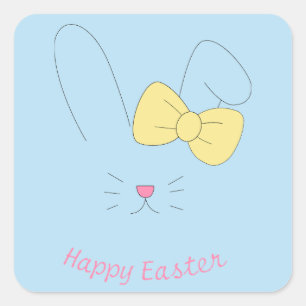 Adesivo quadrado Happy Easter
