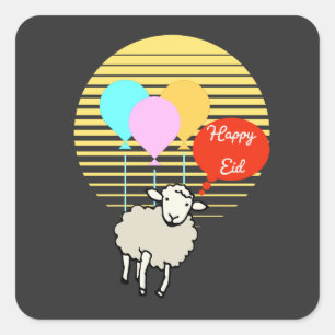 Adesivo Quadrado Happy Eid Al-Adha