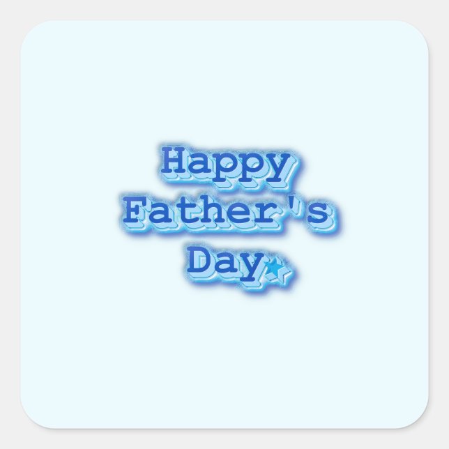 Adesivo Quadrado Happy Father's Day (Frente)