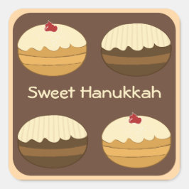 Adesivo Quadrado Happy Hanukkah