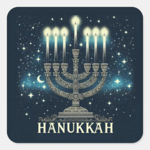 Adesivo Quadrado Happy Hanukkah