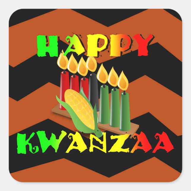 ADESIVO QUADRADO HAPPY KWANZAA (Frente)