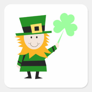 Adesivo Quadrado Happy Little Leprechaun