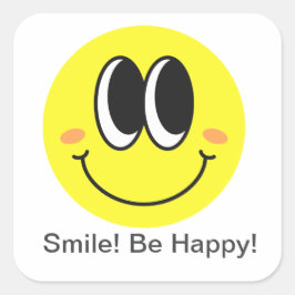 Adesivo Quadrado Happy Mood Smiley Sticker Pack 3"x3"