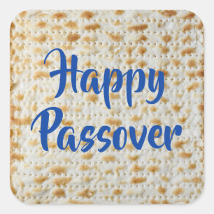 Adesivo Quadrado Happy Passover Matzah