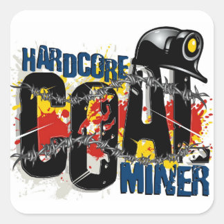 ADESIVO QUADRADO HARDCORE COAL MINER