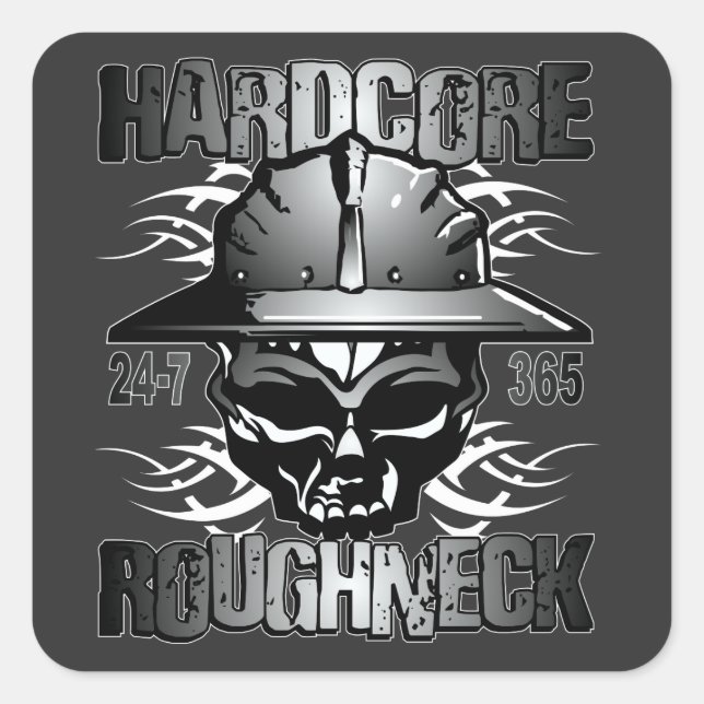 ADESIVO QUADRADO HARDCORE ROUGHNECK (Frente)