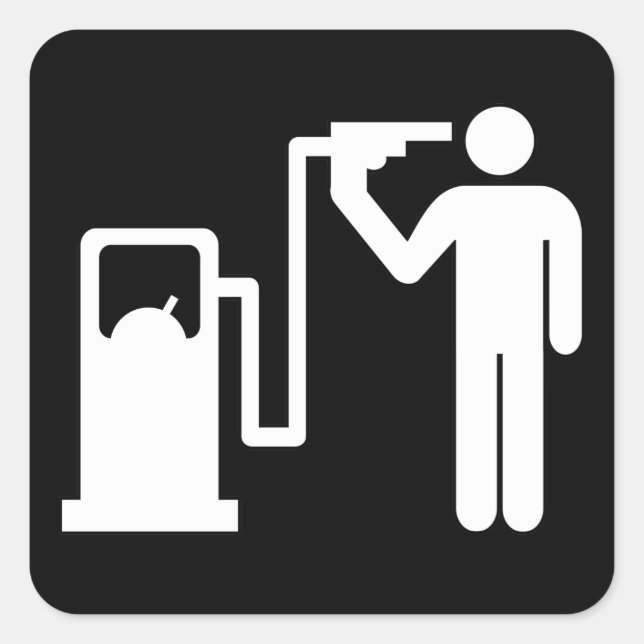 Adesivo Quadrado Harikari na bomba (Frente)