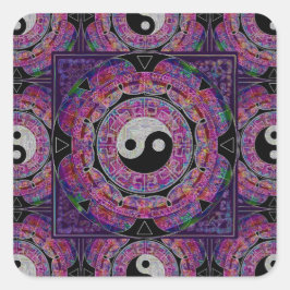 Adesivo Quadrado Harmonia e Equilíbrio - Mandala Roxo