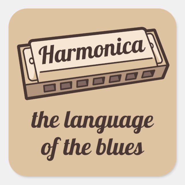 Adesivo Quadrado Harmonica Sticker (Frente)