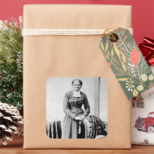 Adesivo Quadrado Harriet Tubman Conductor Underground Railroad (Feriado)