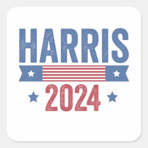 Adesivo Quadrado Harris Para Presidente Eleito Democratas Americano