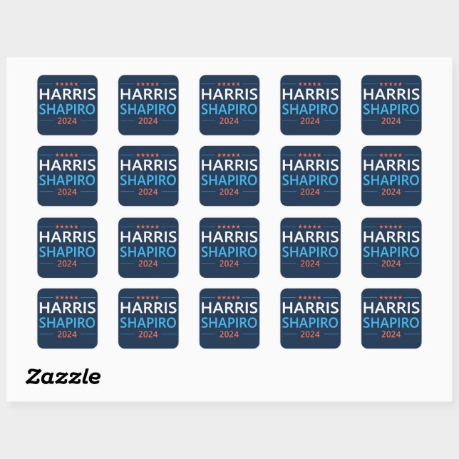 Adesivo Quadrado Harris Shapiro 2024 (Folha)